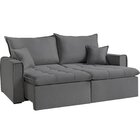 Sofá Cama Dallas 190 Cm Sem Caixa Veludo Cinza