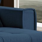 Sofá Cama Dallas 210 Cm Sem Caixa Veludo Azul Marinho