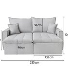 Sofá Cama Dallas 230 Cm Sem Caixa – Veludo Azul Marinho