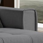 Sofá Cama Dallas 230 Cm Sem Caixa – Veludo Cinza Chumbo