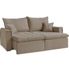 Sofá Cama Dallas 270 Cm Sem Caixa – Veludo Bege Castor