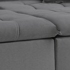 Sofá Cama Dallas 270 Cm Sem Caixa – Veludo Cinza Chumbo