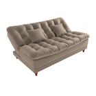 Sofá Cama Day 185cm Reclinável Manual Veludo Capuccino - Sall