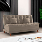 Sofá Cama Day 185cm Reclinável Manual Veludo Capuccino - Sall