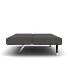 Sofá-cama De 2 Lugares Click De Suede Chumbo 177cm