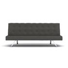 Sofá-cama De 2 Lugares Click De Suede Chumbo 177cm