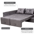 Sofá Cama De Canto Modulado Rafaela 5 Lugares Estrutura Eucal