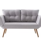 Sofá Cama De Solteiro 140cm X 84cm Adele Gelo