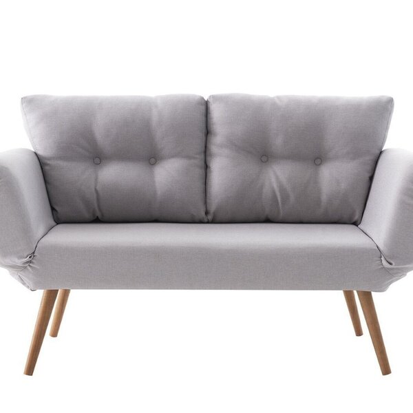 Sofá Cama De Solteiro 140cm X 84cm Adele Gelo