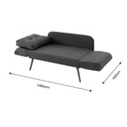 Sofá Cama De Solteiro 140cm X 84cm Adele Gelo