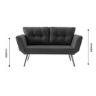 Sofá Cama De Solteiro 140cm X 84cm Adele Gelo