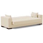 Sofá Cama Decorativo 210cm Beesley Linho Bege G19 - Gran Belo