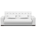 Sofá Cama Decorativo 210cm Beesley Pu Branco Fosco G19 - Gran