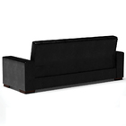 Sofá Cama Decorativo 210cm Beesley Pu Preto Brilho G19 - Gran