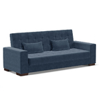 Sofá Cama Decorativo 210cm Beesley Suede Azul Marinho G19 - G