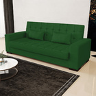 Sofá Cama Decorativo 210cm Beesley Veludo Luxo Verde G19 - Gr
