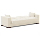 Sofá Cama Decorativo 210cm Beesley Veludo Off White G19 - Gra