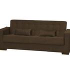 Sofá Cama Dinorá 3 Lugares - Marrom Escuro