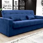 Sofá Cama Dinorá 3 Lugares - Veludo Azul Marinho