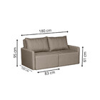 Sofá Cama Dubai Retratil E Reclinavel 3 Lugares Em Linho Sofa