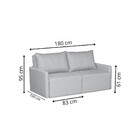 Sofá Cama Dubai Retratil E Reclinavel 3 Lugares Em Linho Sofa