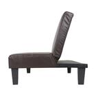 Sofá Cama Em Couro P.u Marrom Pelegrin