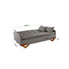 Sofa Cama Em Linho 202cm X 92cm Cannes Cinza