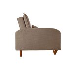 Sofa Cama Em Linho 202cm X 92cm Cannes Marrom Claro / Avelã