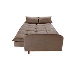 Sofa Cama Em Linho 202cm X 92cm Cannes Marrom Claro / Avelã