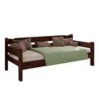 Sofá Cama Em Madeira Maciça Solteiro Castanho