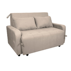 Sofá Cama End 138cm Reclinável Manual Suede Bege - Sallar Home