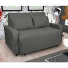 Sofá Cama End 138cm Reclinável Manual Suede Cinza - Sallar Ho