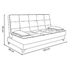 Sofá Cama Equador 193 Cm Encosto Reclinável Veludo Cinza Pés