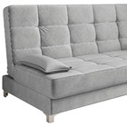 Sofá Cama Equador 193 Cm Encosto Reclinável Veludo Cinza Pés