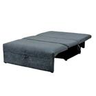 Sofá Cama Estofado Malu B-387 Sued Amassado Cinza