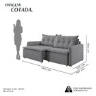 Sofá Cama Flórida Retrátil E Reclinável 180 Cm Linho  Cinza