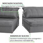 Sofá Cama Flórida Retrátil E Reclinável 180 Cm Linho  Cinza