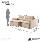 Sofá Cama Flórida Retrátil E Reclinável 260 Cm Linho  Bege