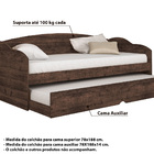 Sofá Cama Funny Com Cama Auxiliar - Café