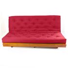 Sofá Cama Futon L Acquablock Vermelho Em Madeira Nobre