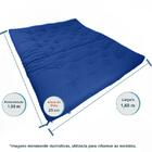 Sofa Cama Futon Oriental King Azul Royal Madeira Maciça Pinus