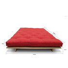 Sofá-cama Futon Slim L 03 Lugares Cor Vermelho Tomate