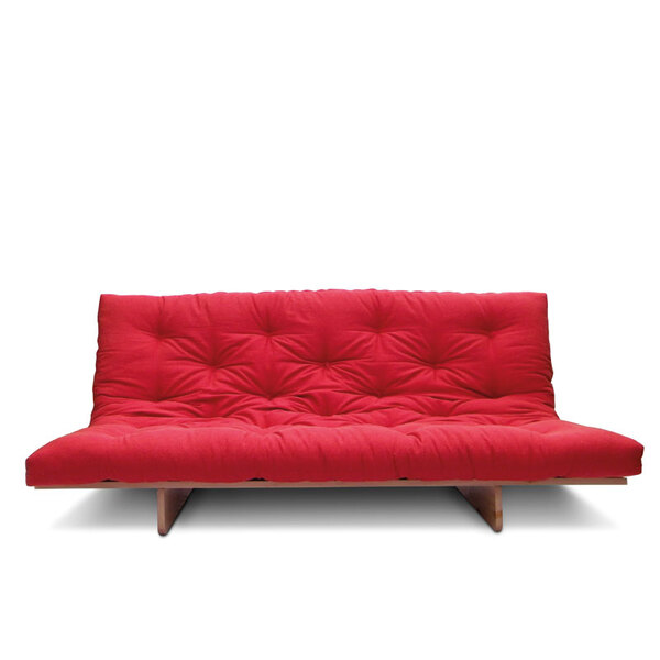 Sofá-cama Futon Slim L 03 Lugares Cor Vermelho Tomate