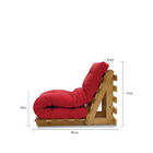 Sofá-cama Futon Slim S 01 Lugar Cor  Vermelho Tomate