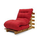 Sofá-cama Futon Slim S 01 Lugar Cor  Vermelho Tomate