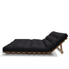 Sofá-cama Futon Slim S 02 Lugares Cor Preto