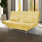 Sofá Cama Gabriel Suede Amarelo 3 Estágios Tana Decor
