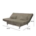 Sofá Cama Gabriel Suede Capuccino 3 Estágios Bnn Decor