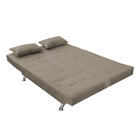 Sofá Cama Gabriel Suede Capuccino 3 Estágios Bnn Decor