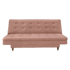 Sofá Cama Gales 188 Cm Encosto Reclinável Veludo Rosê Pés Mad